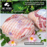 Lamb LEG BONELESS frozen whole cuts +/- 3 kg/pc (price/kg) brand Australia MIDFIELD